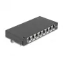 Patch panel DELOCK Mini Desktop RJ45 8-port Cat.6A shielded black for table, wall or DIN rail