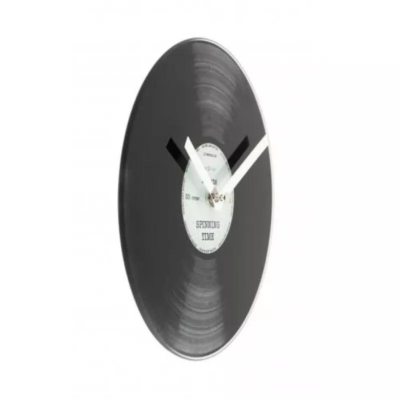 NeXtime klok 5163 Little Spinning Time, Ø20 cm, Wall, Black