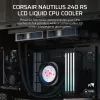 All-in-one liquid cooler Corsair Nautilus 240 RS LCD 12 cm Black