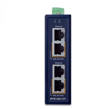 Industrial 2-port Gigabit Ethernet Switch PLANET IPOE-260-12V