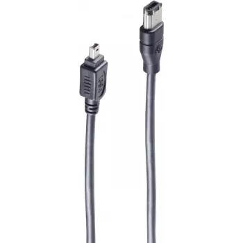 shiverpeaks ®-BASIC-S--FireWire-Connection Cable, IEEE 1394B Cable, 9-pol Plug to 1394A 4-pol Plug, 1,8m (BS77212)