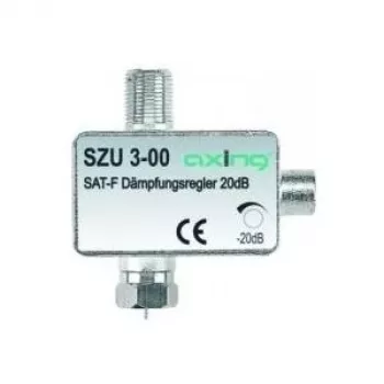 axing SZU 3-00 - 0,0001 - 2,4 GHz - 20 dB - Silver - F-female/F-male - Aluminium