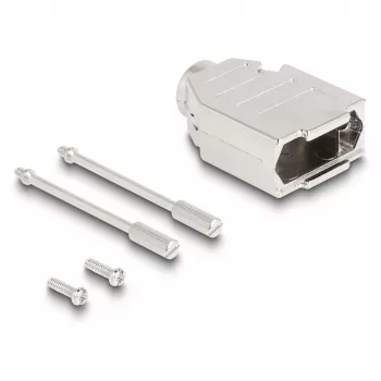 Cable boot DELOCK D-Sub Housing 9‑pin (male/female) silver plastic, 31×46×16 mm