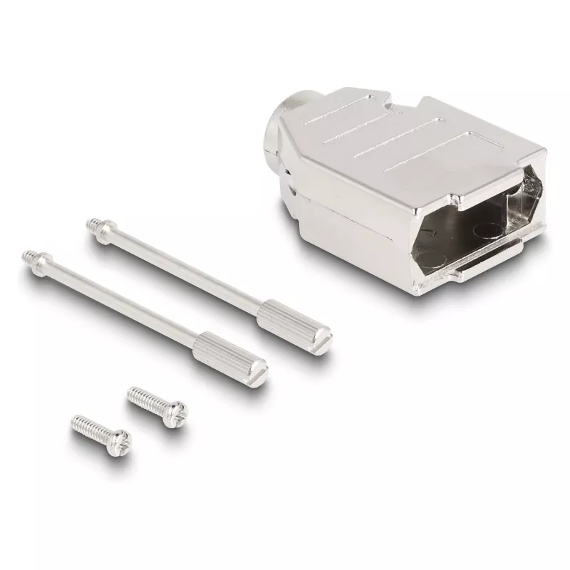 Cable boot DELOCK D-Sub Housing 9‑pin (male/female) silver plastic, 31×46×16 mm