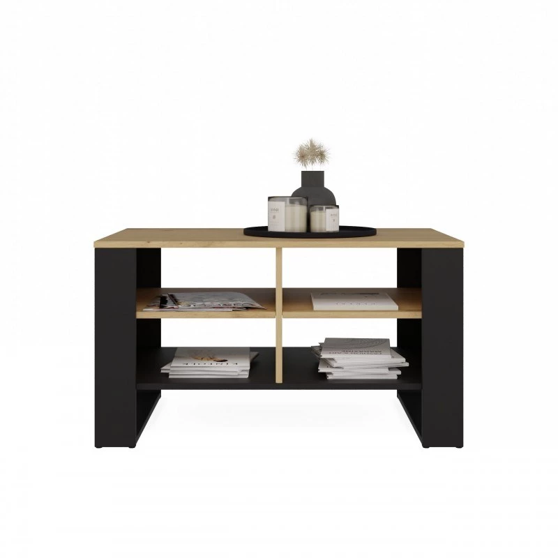 Coffee table top e shop STOLIK KAWOWY ŁAWA MODERN 4P SLIM Dąb Artisan / black frezy