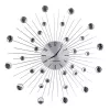 Wall clock ESPERANZA EHC002 — mechanical round, 50 cm diameter, 25 mm depth, aluminium frame, glass cover, stainless steel finish