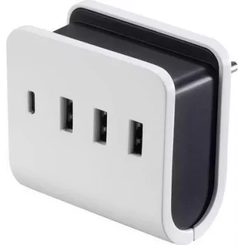 VOLTCRAFT VC-11374055 USB-Charger Socket Outlet Ausgangsstrom (max.) 4.8 A 4 x USB, USB-C™ Socket (VC-11374055)