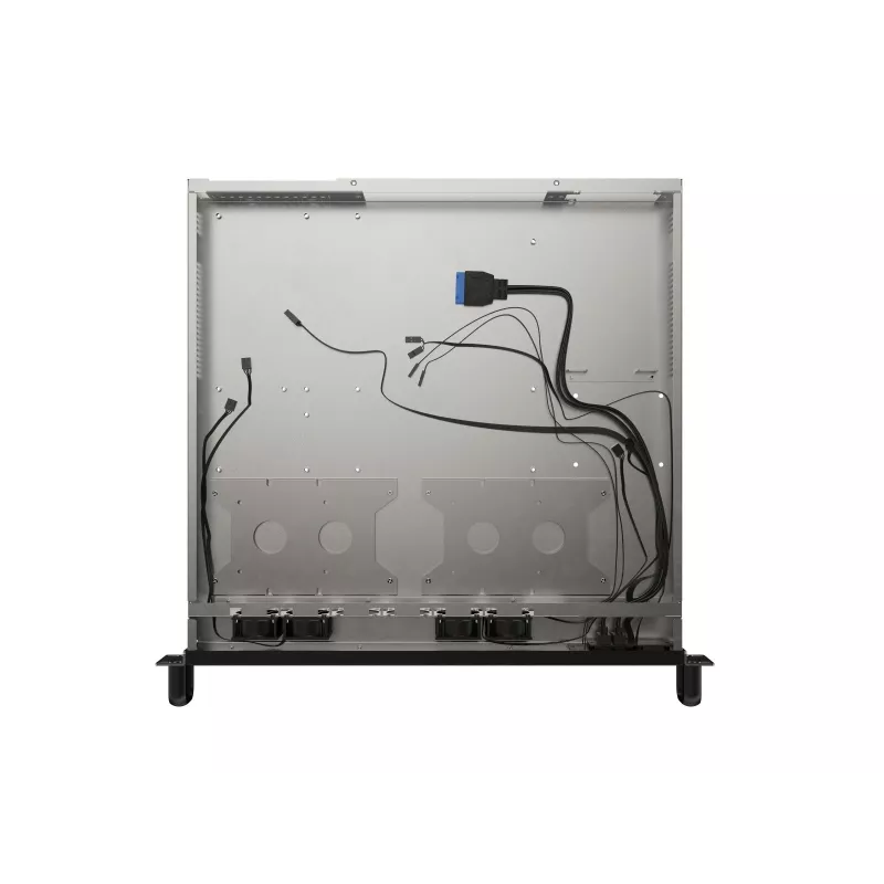 Lanberg SC01-4201-10B 1U Rackmount Server Chassis, ATX/SSI CEB, 4x 40mm PWM Fans, 2x USB 3.0, Black