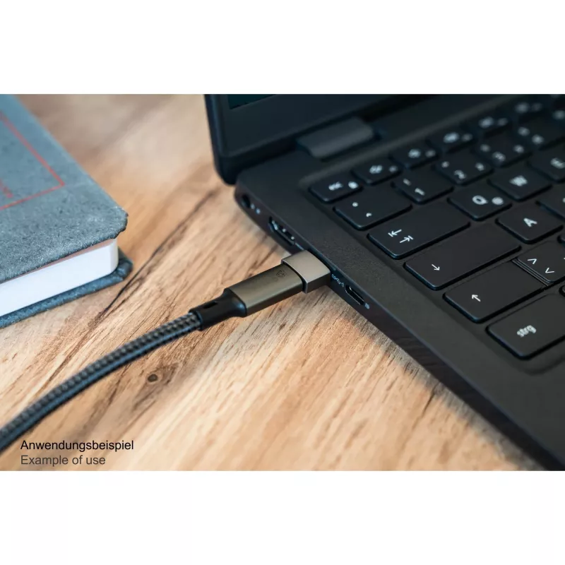 Good Connections Adapter USB 2.0 Plug A an USB-C Socket AluminiumEnclosure Grey (USB-AD203)