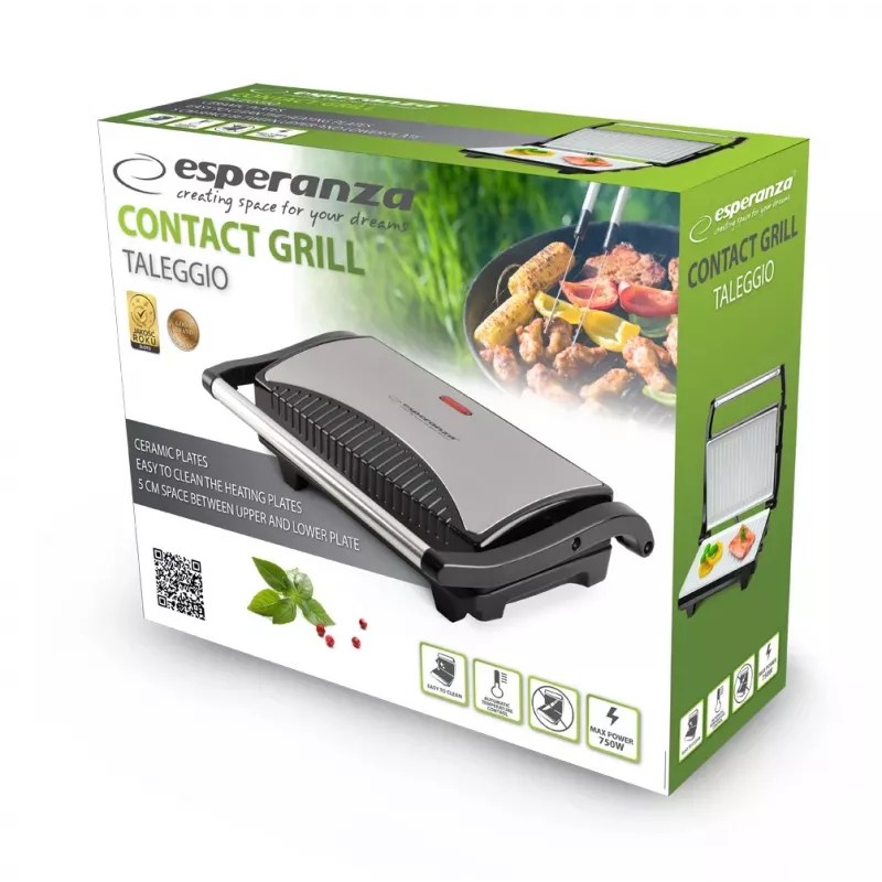Esperanza EKG006 Electric grill 750W Stainless Steel/Black