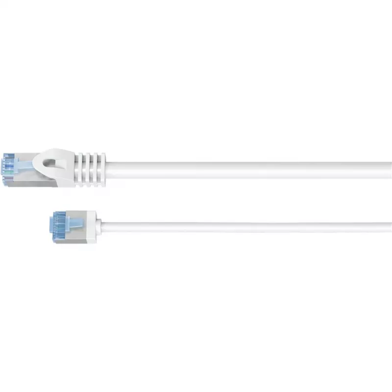 Goobay Ultra-Flexible CAT 6A Patch Cable slim U/UTP White - extra-short plug (74285)