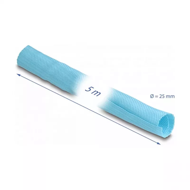 Cable Sleeve DeLOCK 20883 Blue Polyester 2.6 cm Diameter 5000 mm Length