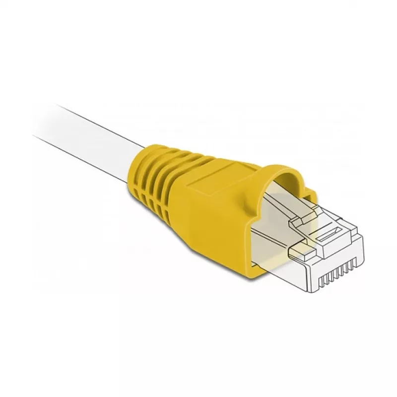 Strain relief for RJ45 plug DeLOCK 86723 yellow 20 pieces