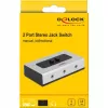audio jack switch 3,5mm 2 Port manual bidirectional, Switch Grey/black