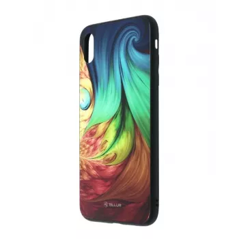 Protective cover glass for iPhone XS Tellur — printed mesmeric design