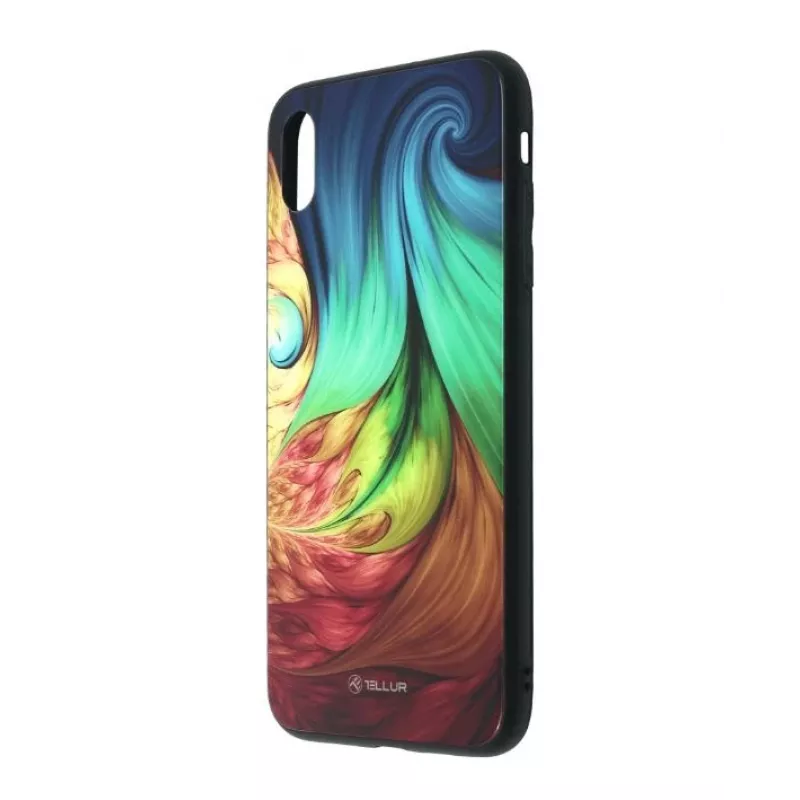 Protective cover glass for iPhone XS Tellur — printed mesmeric design