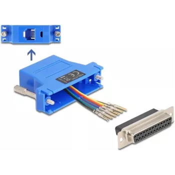 Delock D-Sub 25 Pin Socket to RJ12 assembly kit Blue (67100)