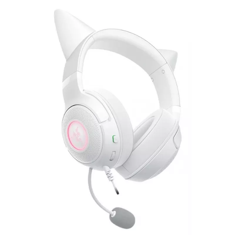 Headset Razer Kraken Kitty V2 Wired USB Type-A White — Circumaural, Head-band, 20–20000 Hz, 2 m cable