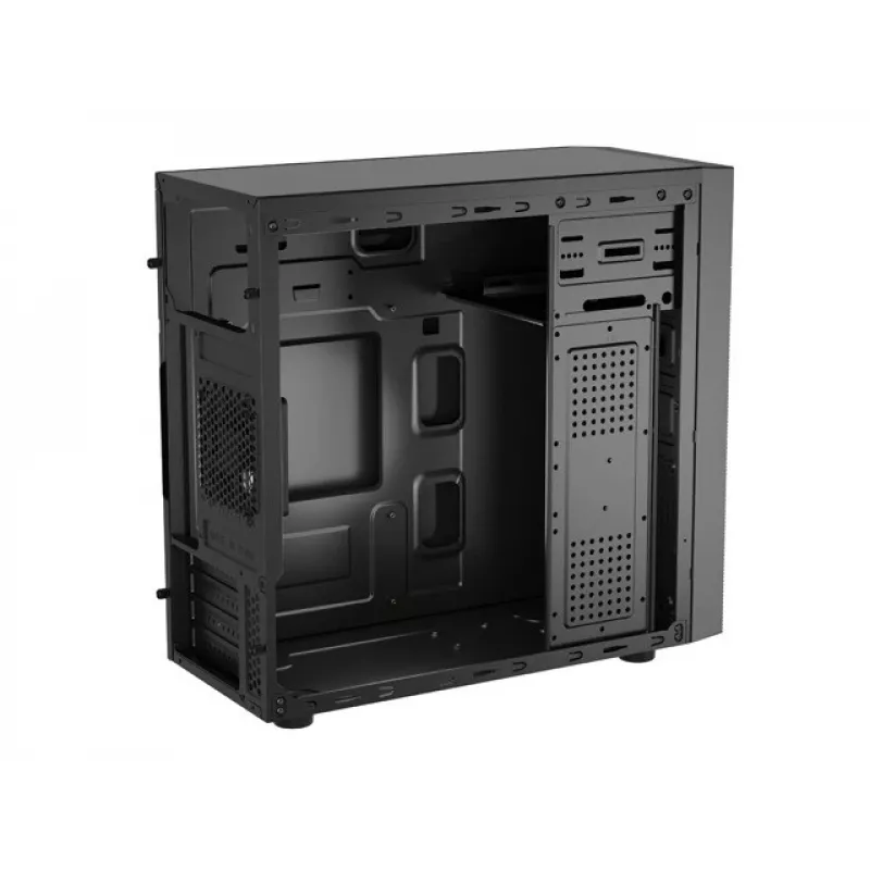 PC Case NATEC Helix Mini Tower Black — microATX/Mini-ITX, 3x3.5 inch + 5x2.5 inch, 33 cm GPU, USB-C/USB-A ports