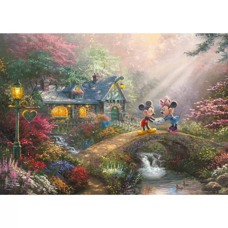 Thomas Kinkade Studios: Mickey & Minnie in the Nostalgia Metal Tin, Puzzle 500 Pieces