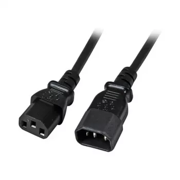 EFB-Elektronik IEC Power Extension Cable C14 180° - C13 180°, black, 2.0 m, 3 x 0,75 mm² Manufacturer: EFB Elektronik (EK503.2)