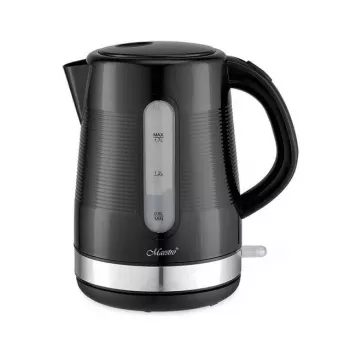Electric kettle Maestro 1.7 L 2200 W Black — plastic housing, button lid, ergonomic grip