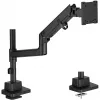 Monitor mount DIGITUS Single, clamp, 57 inch max, 27 kg capacity, VESA 75x75–100x100, height adjustable, tilt -75° to 75°, black
