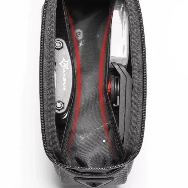 Rockbros B68 Bike frame bag Phone pocket 1.7l Black