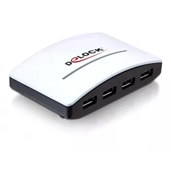 USB Hub DeLOCK 4 Port 5000 Mbit/s Black White