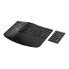 HP 960 Ergonomic Wireless Keyboard, Full-size (100%), Wireless, RF Wireless + Bluetooth, Membrane, Black