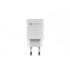 Wired mobile device charger NATEC NUC-2140, 30W, USB-C PD 3.0 + USB-A, Samsung AFC, White