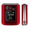 Flip phone Beafon Fold 10 Silver Line Red-Silver Dual SIM