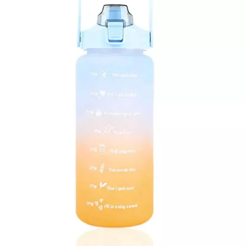 Extralink Motivational Water Bottle, 2000ml Sports Water Bottle, Blue-Orange, BUT-993
