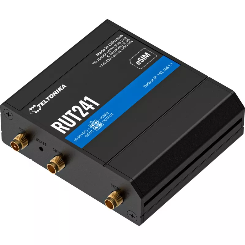 TELTONIKA NETWORKS RUT241 eSIM GLOBAL Industrial Router (RUT241230000)