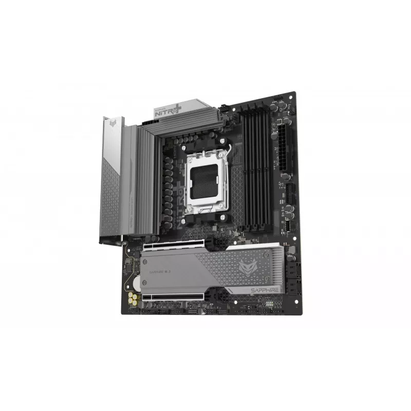 Motherboard Sapphire NITRO+ B850M WIFI — AMD B850, Socket AM5, micro ATX, DDR5, 4x DIMM, Wi‑Fi 6, 2.5Gb LAN, 2x M.2