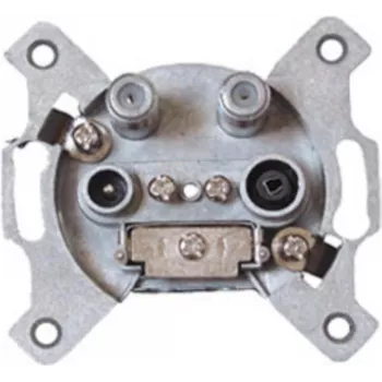 Antenna Socket ShiverPeaks 83906-1L BK+2 SAT — coax wall outlet for terrestrial and two satellite connections