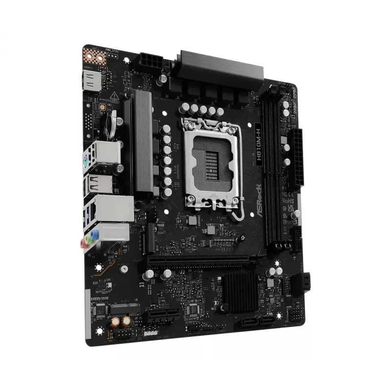 Micro ATX motherboard ASRock H810M-H — Intel H810, LGA 1851 (Socket V1), 2x DIMM DDR5, up to 128 GB, M.2 & SATA III