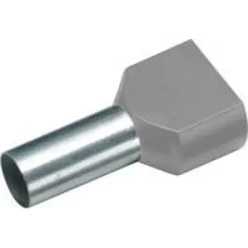 Cimco 187741 Twin Ferrule 4 mm² Partially Insulated Grey 100 pc(s) (187741)