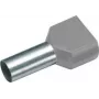 Cimco 187741 Twin Ferrule 4 mm² Partially Insulated Grey 100 pc(s) (187741)