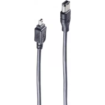 FireWire cable ShiverPeaks BS77213 3m 4-p 6-p Black