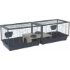 Indoor rabbit cage ZOLUX Neolife Connect 101.5×54×51 cm — metal frame, plastic base, grey