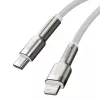 USB-C to Lightning cable Baseus Cafule 1 m, 20 W, zinc housing, white