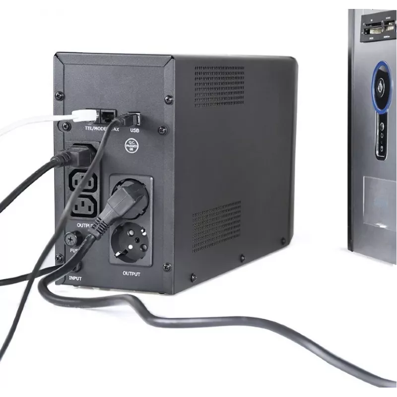 Gembird EG-UPS-035 uninterruptible power supply (UPS) Line-Interactive 2 kVA 1200 W 5 AC outlet(s)