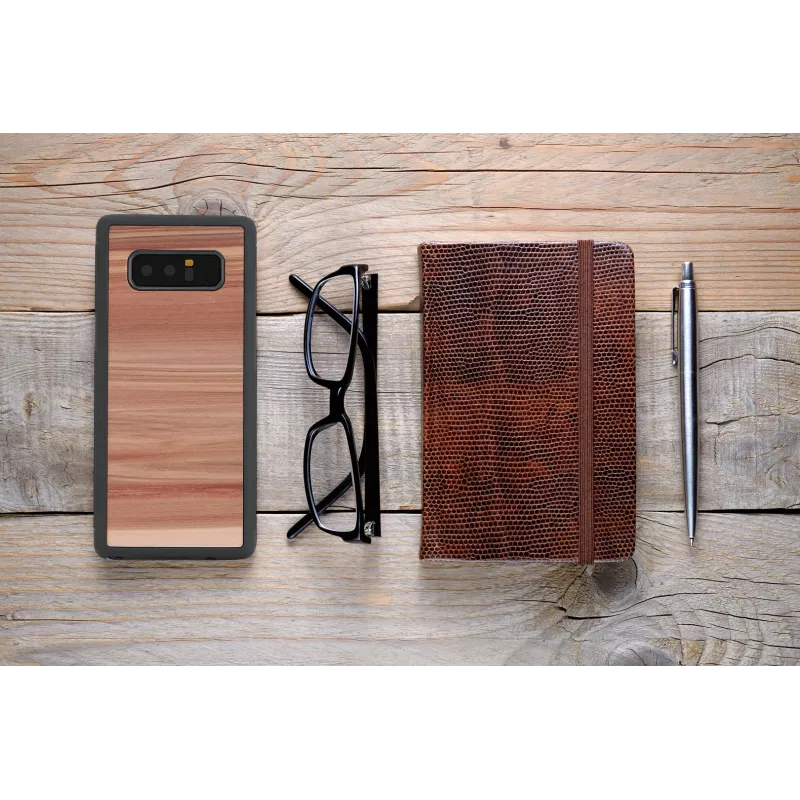 Smartphone case man and wood for Galaxy Note 8 — cappuccino black protective cover