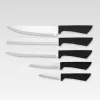 Knife and cutlery block set Maestro MR-1413 — black, 8-piece stainless steel blades with holder, paper towel rack