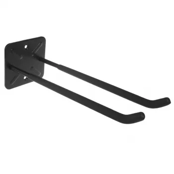 Wall-mounted Double Hook Set MACLEAN MC-436 — durable steel construction, for tools and storage