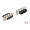 Wire Connector DeLOCK 66720 D-Sub 15 Pin Black Silver
