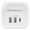 Power Cube QOLTEC 52547 power strip 3×AC sockets, 2×USB-A, 1×USB-C PD 20W