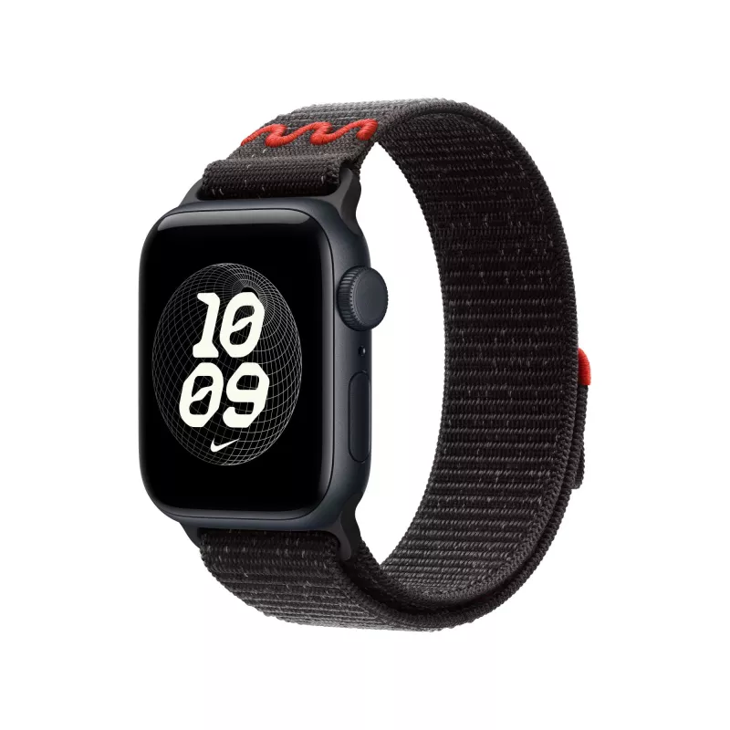 Apple Nike Sport Loop Band Black Nylon, Recycled polyester, Spandex