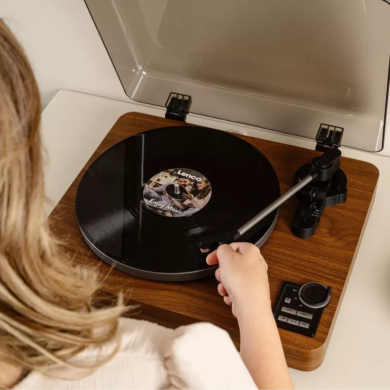 Turntable Lenco LBTA-165 wood with Bluetooth connectivity